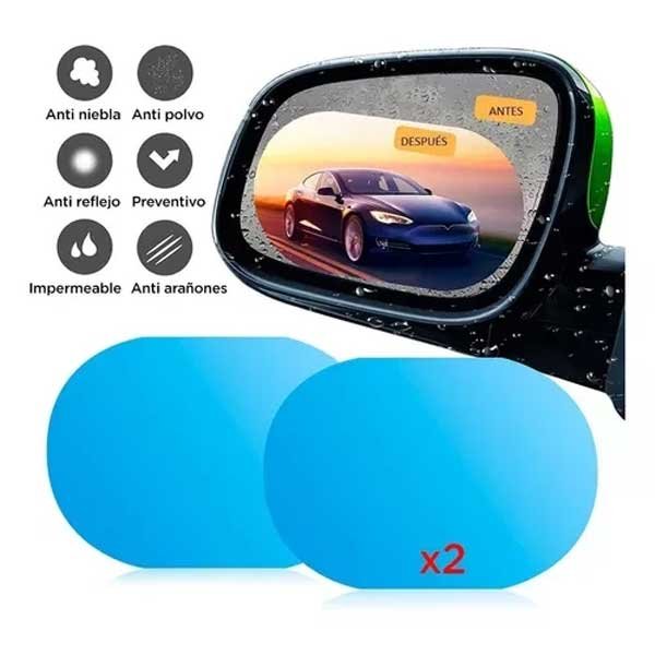 Película antiempañante para espejos de carro transparente