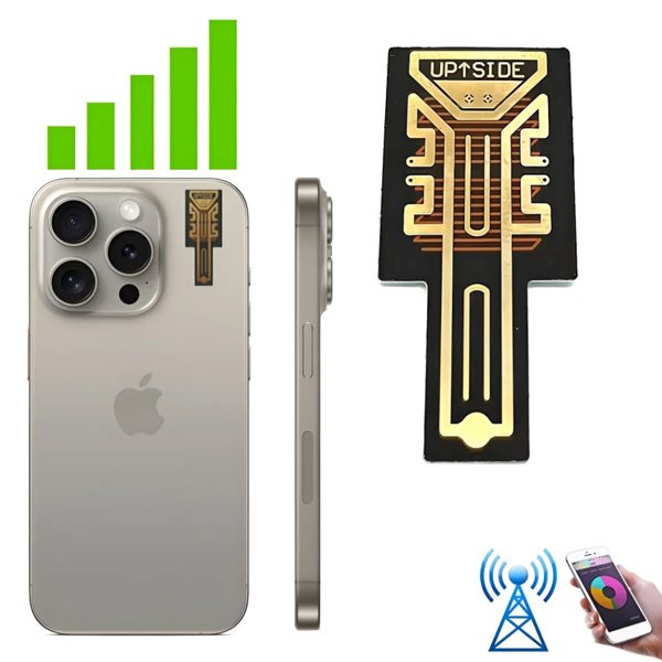 Amplificador de señal de teléfono móvil color dorado, ideal para mejorar la cobertura en edificios, vehículos, montañas o ascensores | Zorby